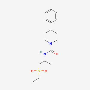 molecular formula C17H26N2O3S B6923388 N-(1-ethylsulfonylpropan-2-yl)-4-phenylpiperidine-1-carboxamide 