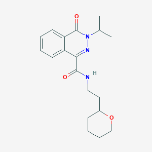 molecular formula C19H25N3O3 B6923431 N-[2-(oxan-2-yl)ethyl]-4-oxo-3-propan-2-ylphthalazine-1-carboxamide 