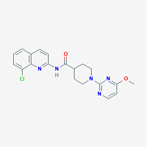 molecular formula C20H20ClN5O2 B6923552 N-(8-chloroquinolin-2-yl)-1-(4-methoxypyrimidin-2-yl)piperidine-4-carboxamide 