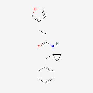 molecular formula C17H19NO2 B6923590 N-(1-benzylcyclopropyl)-3-(furan-3-yl)propanamide 