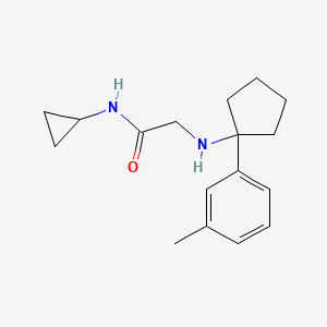 molecular formula C17H24N2O B6923639 N-cyclopropyl-2-[[1-(3-methylphenyl)cyclopentyl]amino]acetamide 