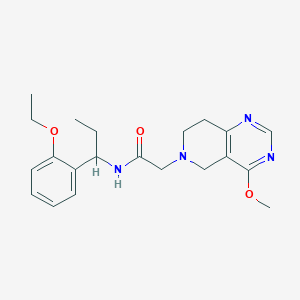 molecular formula C21H28N4O3 B6923689 N-[1-(2-ethoxyphenyl)propyl]-2-(4-methoxy-7,8-dihydro-5H-pyrido[4,3-d]pyrimidin-6-yl)acetamide 