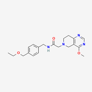 molecular formula C20H26N4O3 B6923697 N-[[4-(ethoxymethyl)phenyl]methyl]-2-(4-methoxy-7,8-dihydro-5H-pyrido[4,3-d]pyrimidin-6-yl)acetamide 