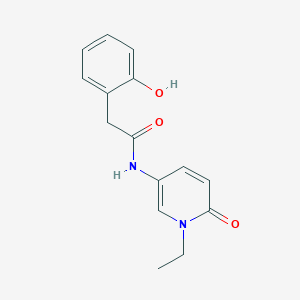molecular formula C15H16N2O3 B6923811 N-(1-ethyl-6-oxopyridin-3-yl)-2-(2-hydroxyphenyl)acetamide 