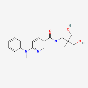 molecular formula C19H25N3O3 B6923832 N-[3-hydroxy-2-(hydroxymethyl)-2-methylpropyl]-N-methyl-6-(N-methylanilino)pyridine-3-carboxamide 