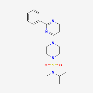 molecular formula C18H25N5O2S B6923939 N-methyl-4-(2-phenylpyrimidin-4-yl)-N-propan-2-ylpiperazine-1-sulfonamide 