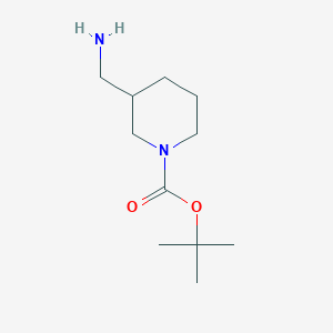 molecular formula C11H22N2O2 B069240 Tert-butyl 3-(aminomethyl)piperidine-1-carboxylate CAS No. 162167-97-7