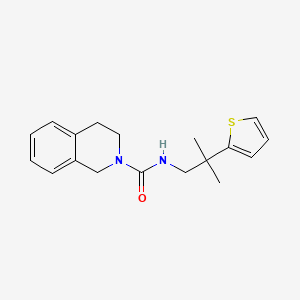 molecular formula C18H22N2OS B6924145 N-(2-methyl-2-thiophen-2-ylpropyl)-3,4-dihydro-1H-isoquinoline-2-carboxamide 