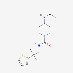 molecular formula C17H29N3OS B6924154 N-(2-methyl-2-thiophen-2-ylpropyl)-4-(propan-2-ylamino)piperidine-1-carboxamide 
