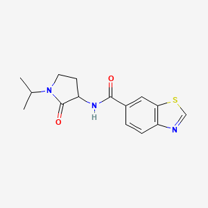 molecular formula C15H17N3O2S B6924228 N-(2-oxo-1-propan-2-ylpyrrolidin-3-yl)-1,3-benzothiazole-6-carboxamide 