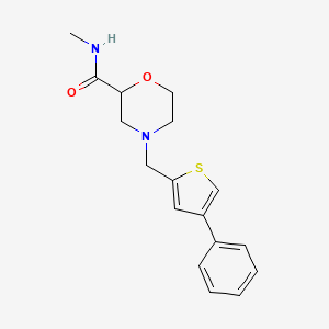 molecular formula C17H20N2O2S B6924458 N-methyl-4-[(4-phenylthiophen-2-yl)methyl]morpholine-2-carboxamide 