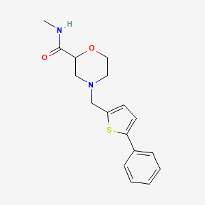 molecular formula C17H20N2O2S B6924463 N-methyl-4-[(5-phenylthiophen-2-yl)methyl]morpholine-2-carboxamide 