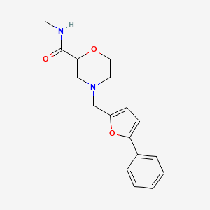 molecular formula C17H20N2O3 B6924488 N-methyl-4-[(5-phenylfuran-2-yl)methyl]morpholine-2-carboxamide 