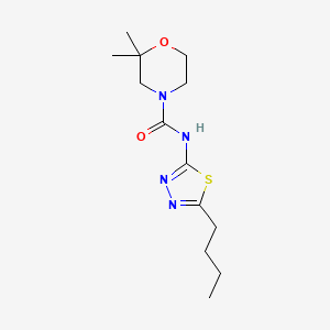 molecular formula C13H22N4O2S B6924576 N-(5-butyl-1,3,4-thiadiazol-2-yl)-2,2-dimethylmorpholine-4-carboxamide 