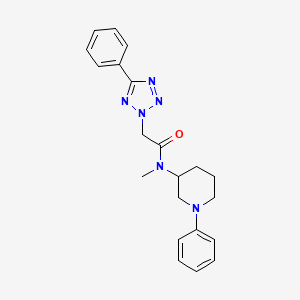 molecular formula C21H24N6O B6924635 N-methyl-N-(1-phenylpiperidin-3-yl)-2-(5-phenyltetrazol-2-yl)acetamide 