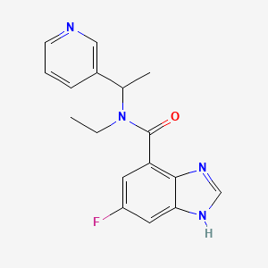 molecular formula C17H17FN4O B6924883 N-ethyl-6-fluoro-N-(1-pyridin-3-ylethyl)-1H-benzimidazole-4-carboxamide 
