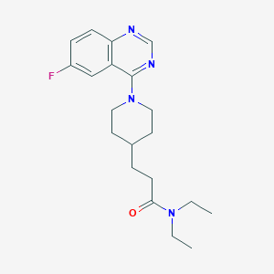 molecular formula C20H27FN4O B6924888 N,N-diethyl-3-[1-(6-fluoroquinazolin-4-yl)piperidin-4-yl]propanamide 