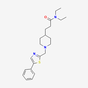 molecular formula C22H31N3OS B6924902 N,N-diethyl-3-[1-[(5-phenyl-1,3-thiazol-2-yl)methyl]piperidin-4-yl]propanamide 