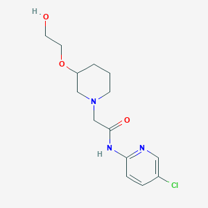 molecular formula C14H20ClN3O3 B6924967 N-(5-chloropyridin-2-yl)-2-[3-(2-hydroxyethoxy)piperidin-1-yl]acetamide 