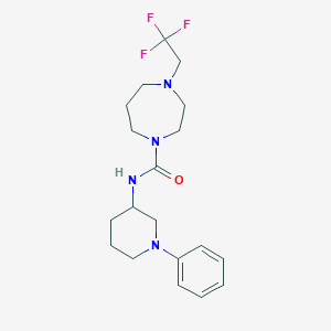molecular formula C19H27F3N4O B6925033 N-(1-phenylpiperidin-3-yl)-4-(2,2,2-trifluoroethyl)-1,4-diazepane-1-carboxamide 