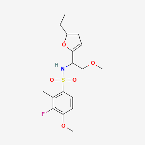 molecular formula C17H22FNO5S B6925052 N-[1-(5-ethylfuran-2-yl)-2-methoxyethyl]-3-fluoro-4-methoxy-2-methylbenzenesulfonamide 