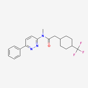 molecular formula C20H22F3N3O B6925083 N-methyl-N-(6-phenylpyridazin-3-yl)-2-[4-(trifluoromethyl)cyclohexyl]acetamide 