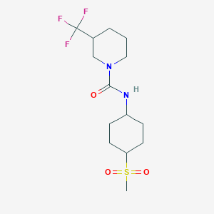 molecular formula C14H23F3N2O3S B6925170 N-(4-methylsulfonylcyclohexyl)-3-(trifluoromethyl)piperidine-1-carboxamide 