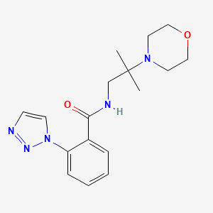 molecular formula C17H23N5O2 B6925249 N-(2-methyl-2-morpholin-4-ylpropyl)-2-(triazol-1-yl)benzamide 