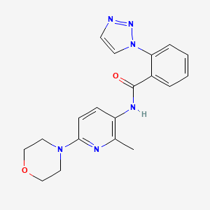 molecular formula C19H20N6O2 B6925427 N-(2-methyl-6-morpholin-4-ylpyridin-3-yl)-2-(triazol-1-yl)benzamide 