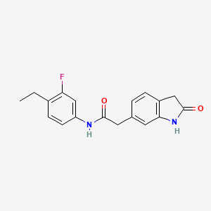 molecular formula C18H17FN2O2 B6925447 N-(4-ethyl-3-fluorophenyl)-2-(2-oxo-1,3-dihydroindol-6-yl)acetamide 