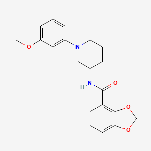 molecular formula C20H22N2O4 B6925530 N-[1-(3-methoxyphenyl)piperidin-3-yl]-1,3-benzodioxole-4-carboxamide 