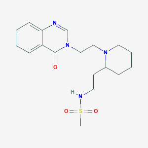 molecular formula C18H26N4O3S B6925531 N-[2-[1-[2-(4-oxoquinazolin-3-yl)ethyl]piperidin-2-yl]ethyl]methanesulfonamide 