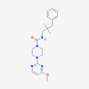 molecular formula C21H29N5O2 B6925579 N-(2,2-dimethyl-3-phenylpropyl)-4-(4-methoxypyrimidin-2-yl)piperazine-1-carboxamide 
