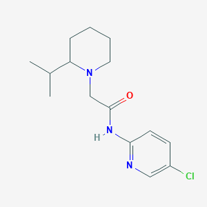 molecular formula C15H22ClN3O B6925645 N-(5-chloropyridin-2-yl)-2-(2-propan-2-ylpiperidin-1-yl)acetamide 