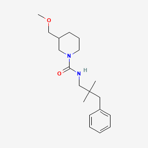 molecular formula C19H30N2O2 B6925661 N-(2,2-dimethyl-3-phenylpropyl)-3-(methoxymethyl)piperidine-1-carboxamide 