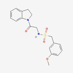 molecular formula C18H20N2O4S B6925768 N-[2-(2,3-dihydroindol-1-yl)-2-oxoethyl]-1-(3-methoxyphenyl)methanesulfonamide 