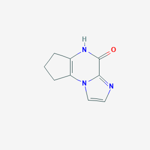molecular formula C9H9N3O B069259 5,6,7,8-Tetrahydro-4H-cyclopenta[E]imidazo[1,2-A]pyrazin-4-one CAS No. 172901-76-7