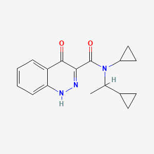 molecular formula C17H19N3O2 B6925903 N-cyclopropyl-N-(1-cyclopropylethyl)-4-oxo-1H-cinnoline-3-carboxamide 