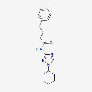 molecular formula C18H24N4O B6925937 N-(1-cyclohexyl-1,2,4-triazol-3-yl)-4-phenylbutanamide 