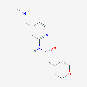 molecular formula C15H23N3O2 B6925969 N-[4-[(dimethylamino)methyl]pyridin-2-yl]-2-(oxan-4-yl)acetamide 