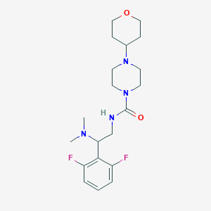 molecular formula C20H30F2N4O2 B6926173 N-[2-(2,6-difluorophenyl)-2-(dimethylamino)ethyl]-4-(oxan-4-yl)piperazine-1-carboxamide 