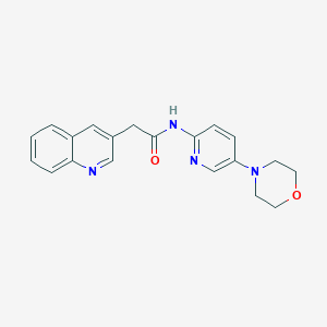 molecular formula C20H20N4O2 B6926309 N-(5-morpholin-4-ylpyridin-2-yl)-2-quinolin-3-ylacetamide 