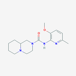 molecular formula C16H24N4O2 B6926324 N-(3-methoxy-6-methylpyridin-2-yl)-1,3,4,6,7,8,9,9a-octahydropyrido[1,2-a]pyrazine-2-carboxamide 
