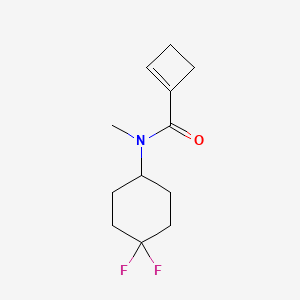 molecular formula C12H17F2NO B6926347 N-(4,4-difluorocyclohexyl)-N-methylcyclobutene-1-carboxamide 