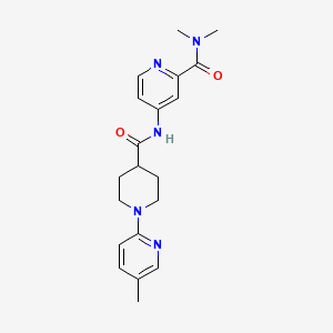 molecular formula C20H25N5O2 B6926389 N,N-dimethyl-4-[[1-(5-methylpyridin-2-yl)piperidine-4-carbonyl]amino]pyridine-2-carboxamide 