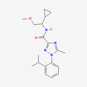 molecular formula C19H26N4O2 B6926408 N-(1-cyclopropyl-2-methoxyethyl)-5-methyl-1-(2-propan-2-ylphenyl)-1,2,4-triazole-3-carboxamide 