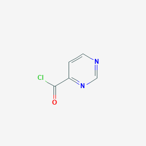 molecular formula C5H3ClN2O B069265 Pyrimidine-4-carbonyl chloride CAS No. 184951-32-4