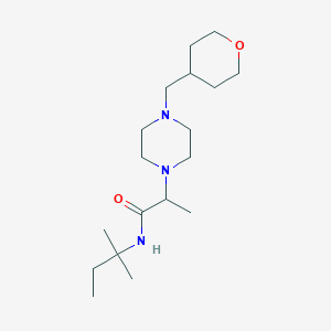 molecular formula C18H35N3O2 B6926587 N-(2-methylbutan-2-yl)-2-[4-(oxan-4-ylmethyl)piperazin-1-yl]propanamide 