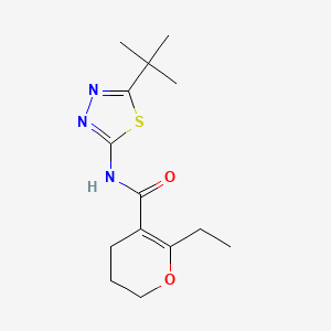 molecular formula C14H21N3O2S B6926693 N-(5-tert-butyl-1,3,4-thiadiazol-2-yl)-6-ethyl-3,4-dihydro-2H-pyran-5-carboxamide 