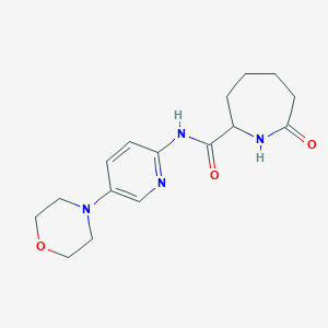 molecular formula C16H22N4O3 B6926749 N-(5-morpholin-4-ylpyridin-2-yl)-7-oxoazepane-2-carboxamide 